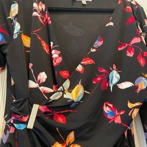 Jennifer Lopez Faux wrap dress with buckle